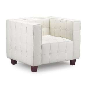  Zuo Button Armchair, White