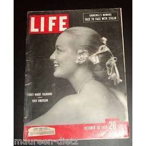   Magazine October 30, 1950    Cover First Night Fashions Faye Emerson