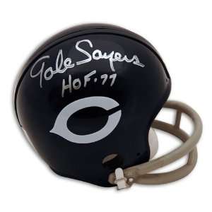 Gale Sayers Autographed/Hand Signed Chicago Bears 2 Bar Mini Helmet 