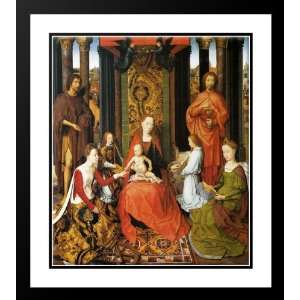 Memling, Hans 20x22 Framed and Double Matted The Mystic Marriage Of St 