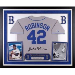 Jackie Robinson Deluxe Framed Majestic Cooperstown Jersey