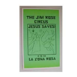  The Jim Rose Circus Handbill Jesus Saves green Poster 