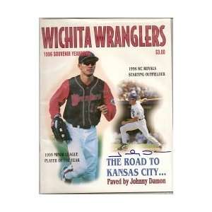 Johnny Damon Signed Wichita Wranglers Program