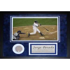 Jorge Posada New York Yankees Yankee Stadium Mini Dirt Collage