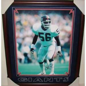  Autographed Lawrence Taylor Picture   CHERRY Framed 16X20 