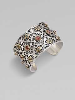 Konstantino   Semi Precious Multi Stone Accented Cuff Bracelet