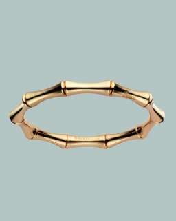 Yellow Gold Bamboo Bangle Bracelet