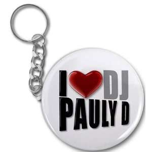  HEART DJ PAULY D Jersey Shore Fan 2.25 Button Style Key 