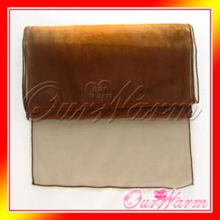 20 Brown Chocolate 12x108 Organza Table Runner Wedding Party Supply 