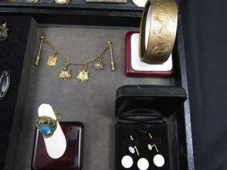 BEST 52 ITEM ANTIQUE VICTORIAN GOLD FILL JEWELRY LOT NR  