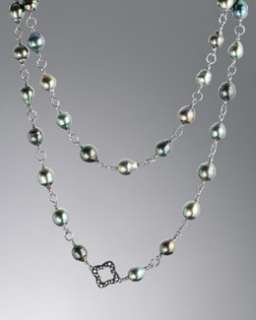 Y0Q7F David Yurman Midnight Pearl Necklace, Tahitian Pearls
