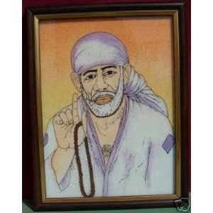 Sai Baba, Gem Stone Painting, Art Crfat Handicraft