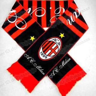 New AC Milan FC Football Club Soccer Soft Scarf Shawl  