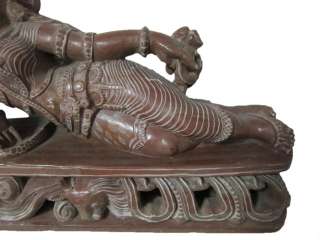   Ardhanariswar Stone Statue Hindu God Shiva Lying on Cot 6 Sculpture