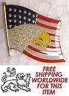 Hat Lapel Push Tie Tac Pin U S Flag with Eagle Head NEW