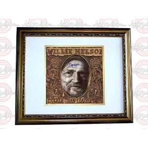 WILLIE NELSON Autographed Signed FRAMED LP Album