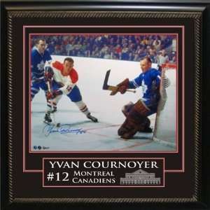 Yvan Cournoyer Autographed/Hand Signed 16 x 20 Etched Mat 