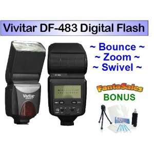  Vivitar DF 483 Digital TTL Shoe Mount Power Zoom /Swivel 