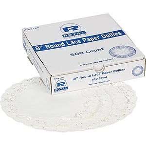  Royal Round Lace Paper Doilies 8 500ct 