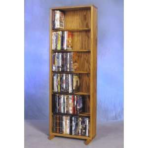   Shed Large Capacity 6 Shelf CD DVD Tower (Oak) 615 18 Electronics