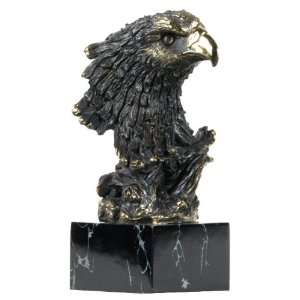 Bold Eagle Bust Statue   Copper Finish