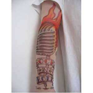  Fake Tattoo Sleeve   Rock N Roll T17 Toys & Games