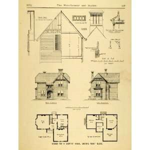  Floor Plans Architecture   Original Halftone Print: Home & Kitchen