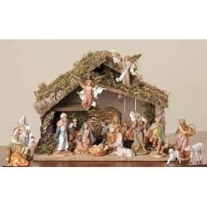  17 Piece Fontanini Nativity Scene with Italian stable   5 