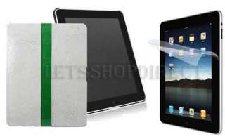   ON LEATHER HARD CASE COVER FOR APPLE IPAD 1ST GEN GENERATION+LCD FILM
