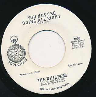 The WHISPERS Im The One SOUL 45 rpm HEAR IT DJ Promo  