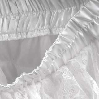 White Lace Gauze 5 Tiered Layered Half Mini Slip skirt  