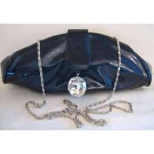   Nima Accessories Blue Glitter Sparkle Clutch Handbag: Everything Else