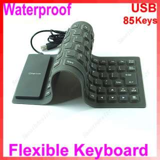 85 Keys USB Silicone Rubber Waterproof Flexible Foldable Keyboard For 