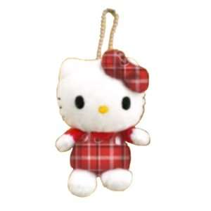  Hello Kitty Tartan Check Costume Plush Doll Ball Chain 