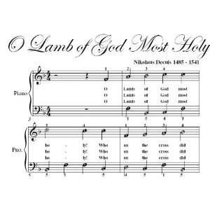  O Lamb of God Most Holy Easy Piano Sheet Music Christian 