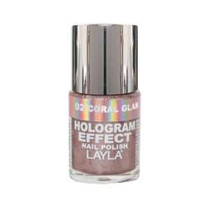 Layla Hologram Effect Nail Polish, Coral Glam Health 