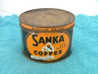 Sanka Coffee Tin One Pound Maxwell House Division  