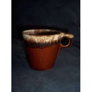  Vintage Mid Century HULL Brown Drip Mug 