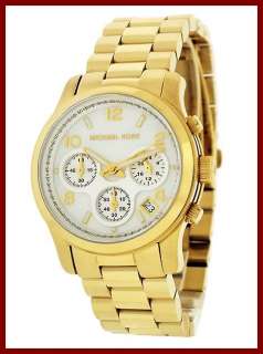 NEW Michael Kors Womens Chronograph Watch MK5305 Gold tone  
