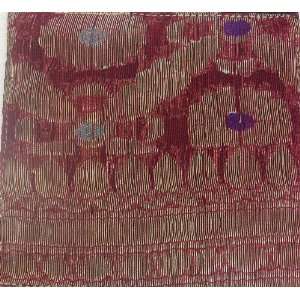  Traditional Indian Ethnic Sari Fabric Glass Coaster 