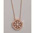 julieri diamond and rose gold flora filigree pendant necklace