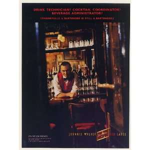  1996 Johnnie Walker Red Label Scotch Whisky Bartender 