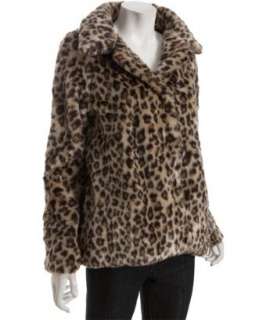 DV by Dolce Vita leopard faux fur Leopold coat   
