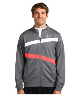 NIKE Conquer $90 Knit Tennis Jacket Gray/Solar Red NWT Nadal  