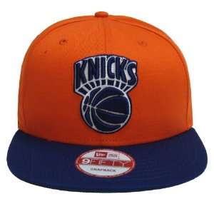  New York Knicks Retro New Era Logo Hat Cap Snapback Orange 