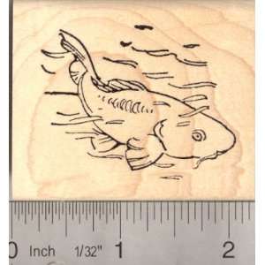  Koi in Pond Rubber Stamp (Fish): Arts, Crafts & Sewing