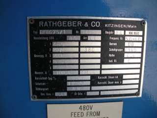 Rathgeber & Company 80 KVA AC Transformer  