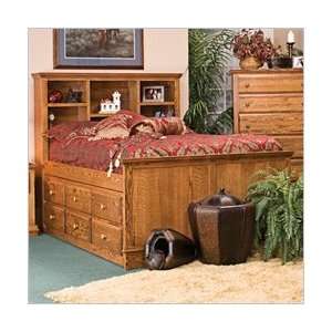   Kush Furniture Winchester Captains Bed in Dark Oak Finish Furniture