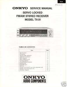 Original Service Manual Onkyo TX 31 Receiver  
