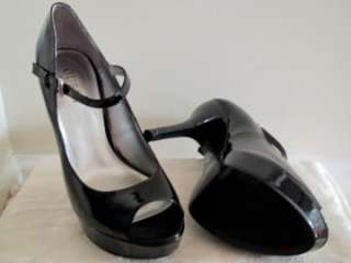   Marciano CLANCY Black Open Toe Platform Pumps Heels Shoes New  